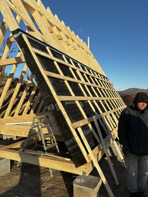 A-Frame Durban-Corbières : membrane sur la toiture