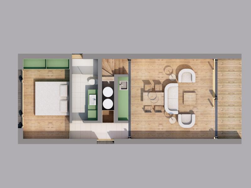 Plan du chalet 80 m², 1