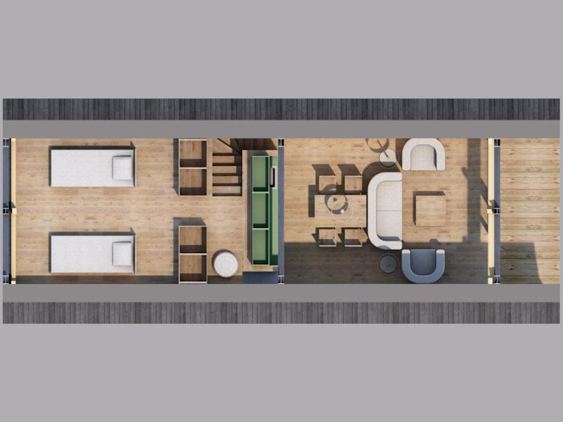 Plan du chalet 80 m², 2