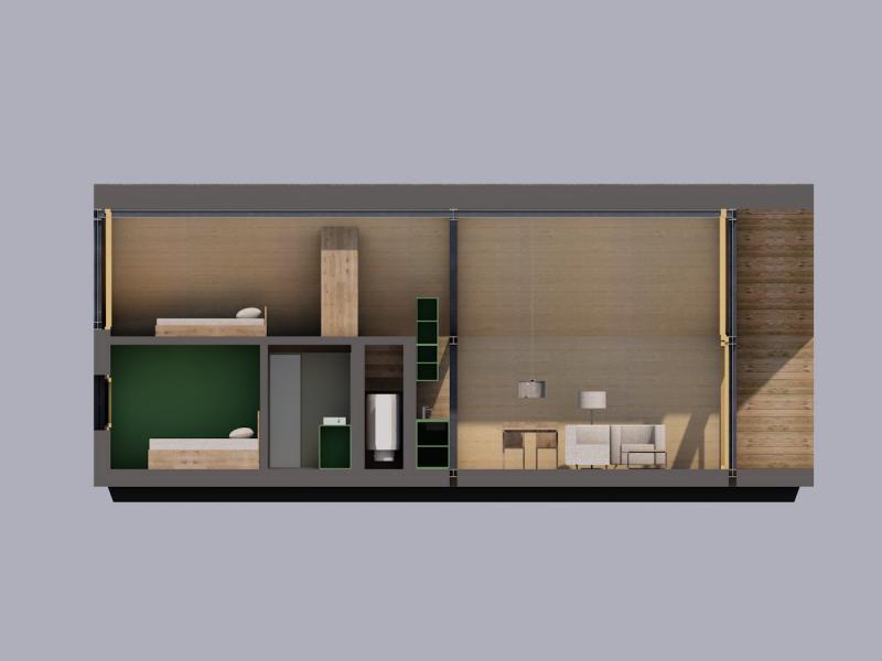 Plan du chalet 80 m², 4