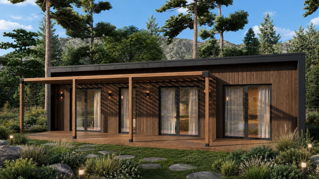 Lodge Panoramique : maison en kit ossature bois