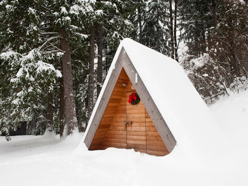 Mini A-Frame en bois, vue 3