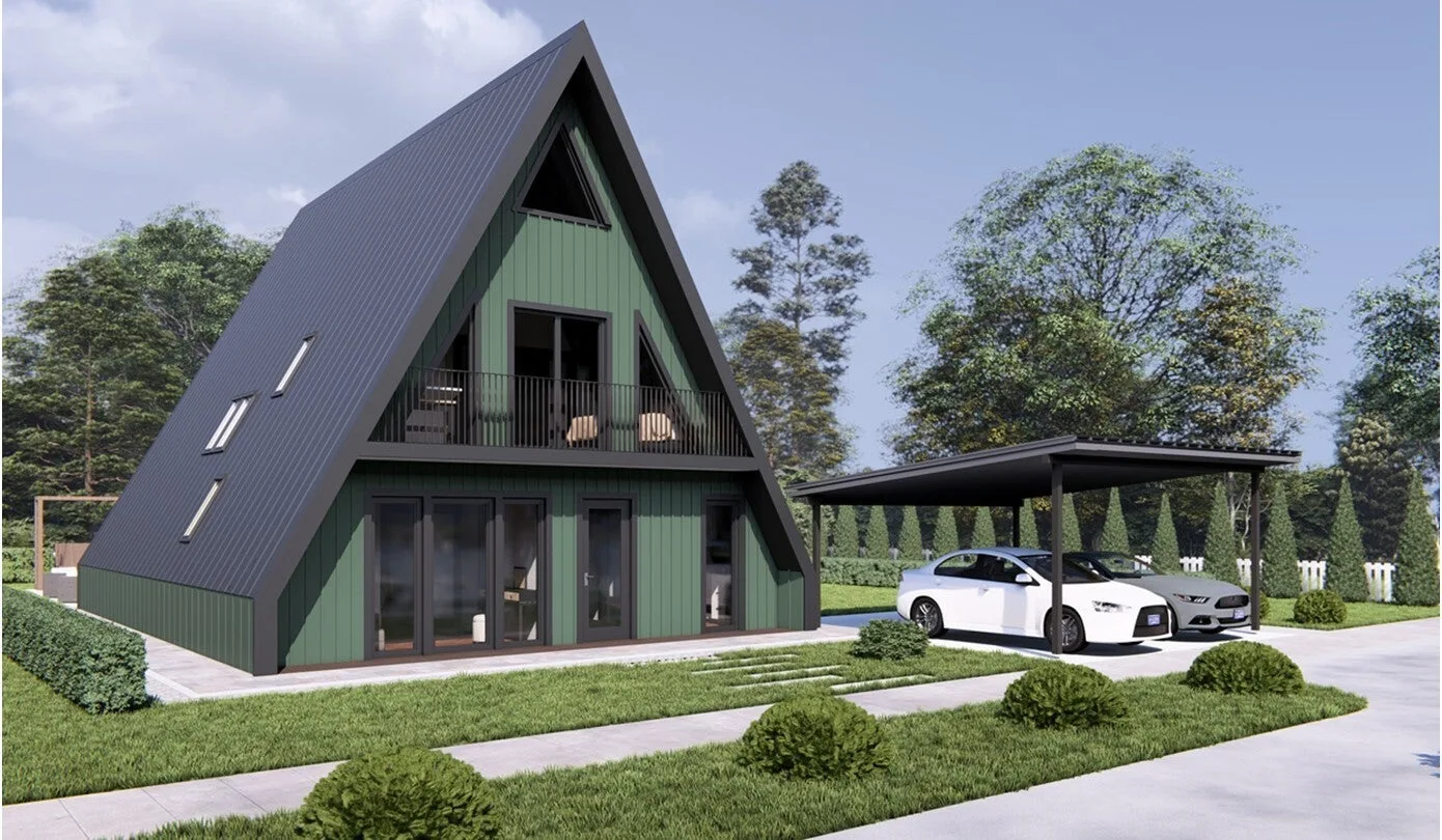 Maison en A Le Mont-Blanc : maison en kit ossature bois