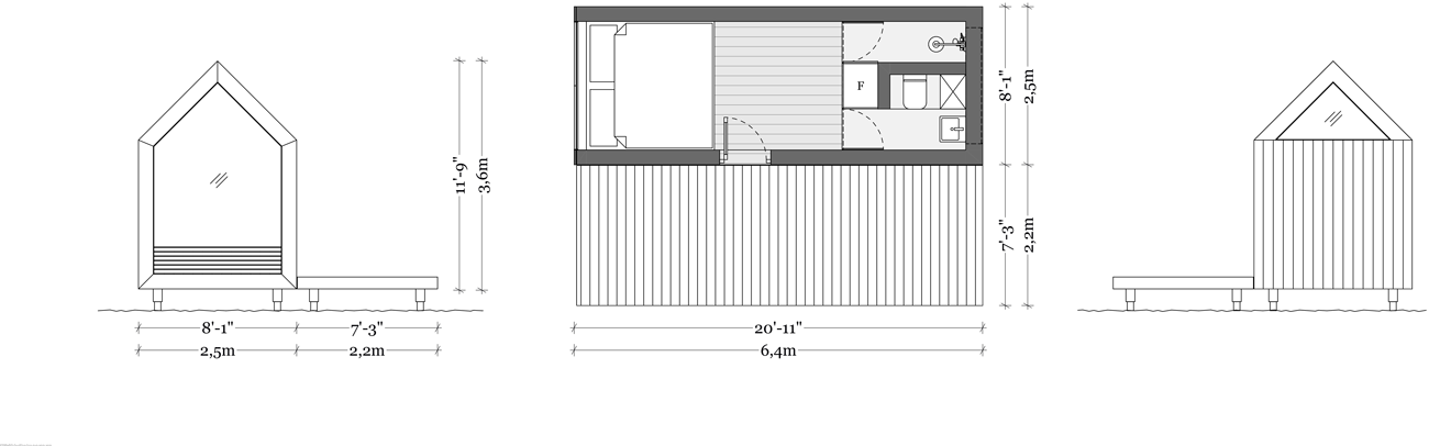 Plan Petit lodge panoramique, 1
