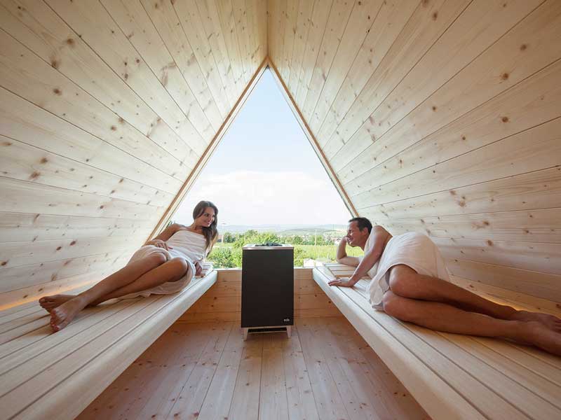 Sauna avec vue sur Budapest