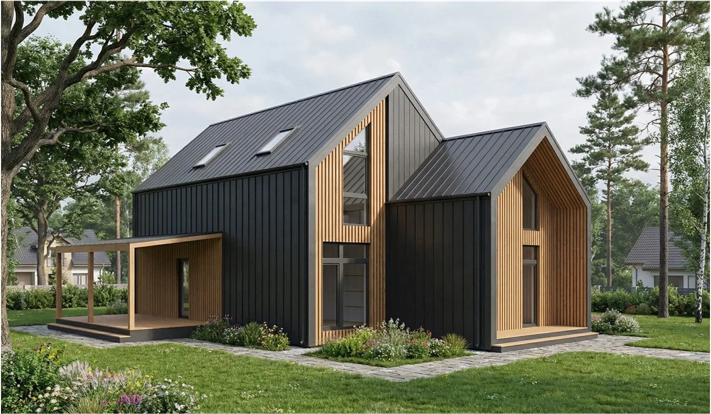 Maison Grange Siver à étage : maison en kit ossature bois